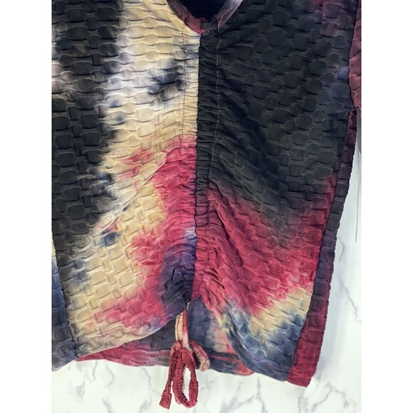 Eye Candy Honey Comb Women’s Scrunch Blouse Size Medium - Picture 4 of 5